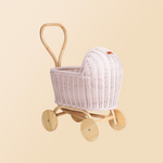 MOMIJI Colette Rattan Doll Stroller - Pink