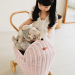 MOMIJI Colette Rattan Doll Stroller - Pink