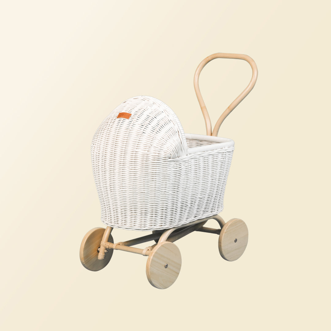 MOMIJI Colette Rattan Stroller - White