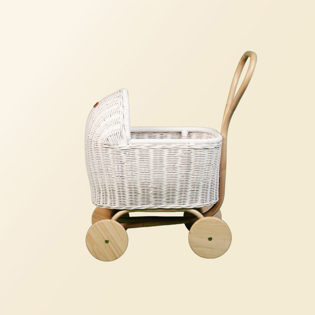 MOMIJI Colette Rattan Stroller - White