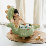 MOMIJI Dinosaur Storage Basket - Extra Large Mint Green