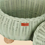 MOMIJI Dinosaur Storage Basket - Extra Large Mint Green