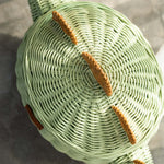 MOMIJI Dinosaur Storage Basket - Medium Mint Green