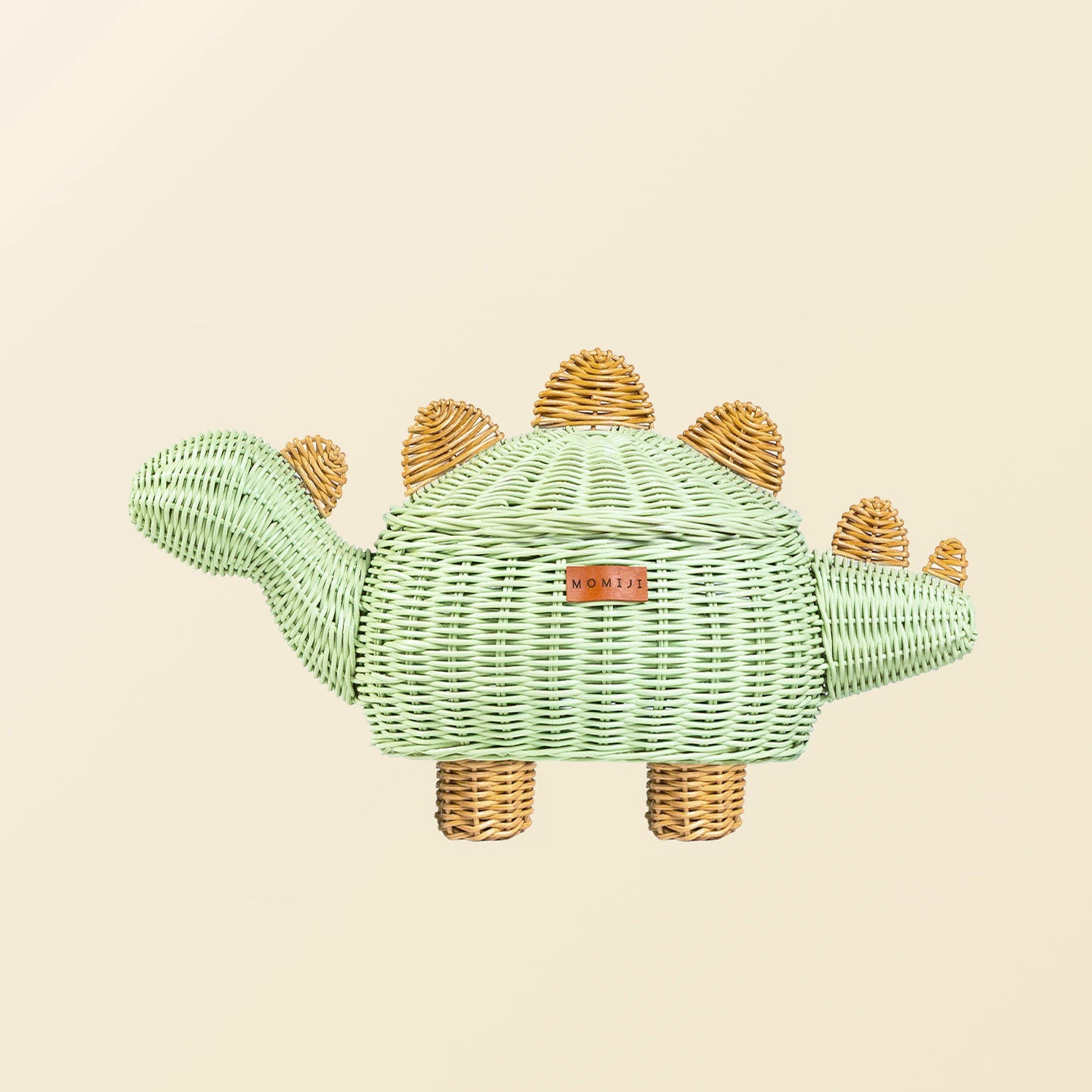 MOMIJI Dinosaur Storage Basket - Medium Mint Green
