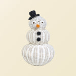 Snowman 3 Tier Rattan Basket