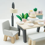 Le Toy Van Wooden Dolls House Dining Room Furniture Set