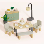 Le Toy Van Wooden Dolls House Dining Room Furniture Set