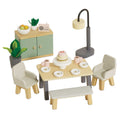 Le Toy Van Wooden Dolls House Dining Room Furniture Set