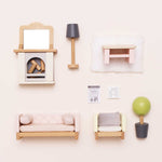 Le Toy Van Wooden Dolls House Living Room Furniture Set