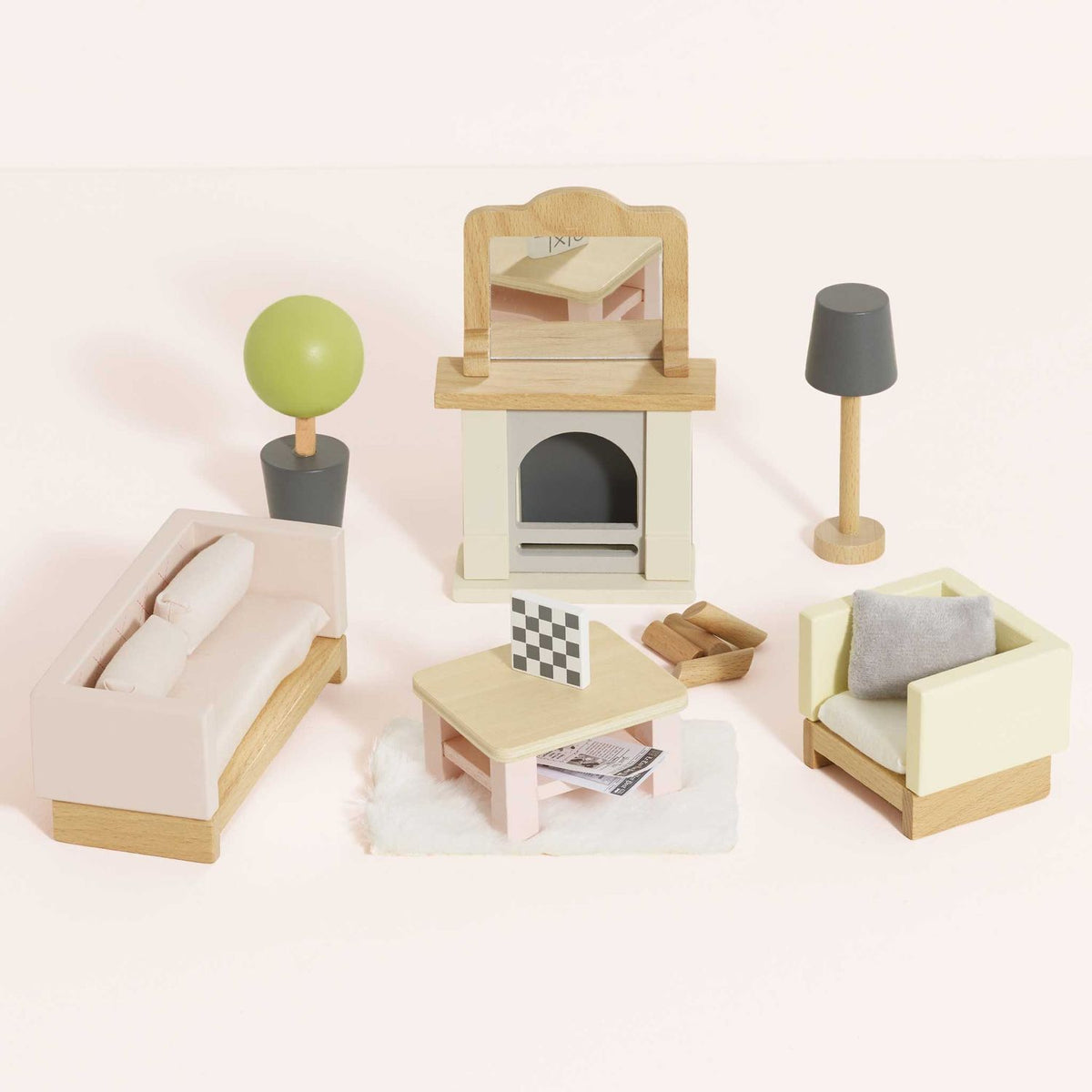 Le Toy Van Wooden Dolls House Living Room Furniture Set