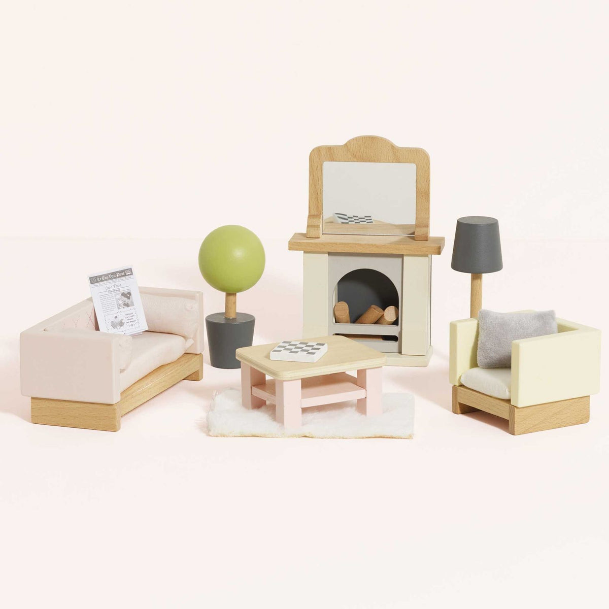 Le Toy Van Wooden Dolls House Living Room Furniture Set