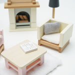 Le Toy Van Wooden Dolls House Living Room Furniture Set