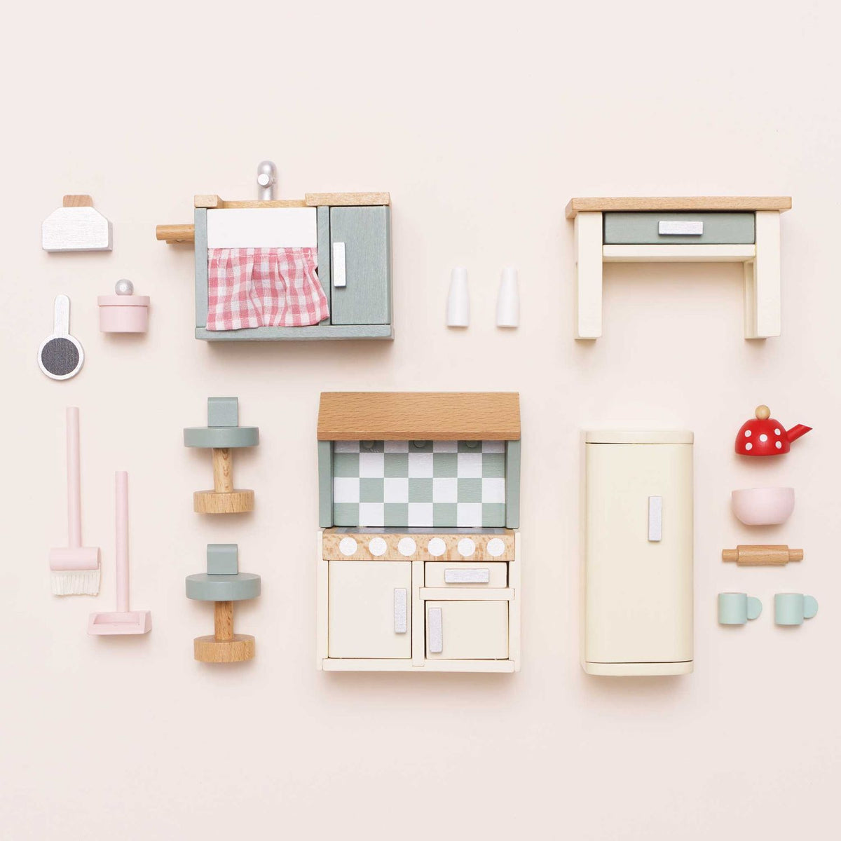 Le Toy Van Wooden Dolls House Kitchen Furniture Set