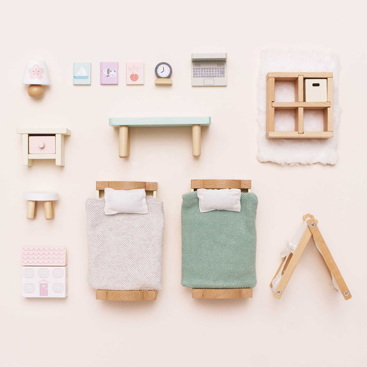 Le Toy Van Wooden Dolls House Children's Bedroom Furniture Set