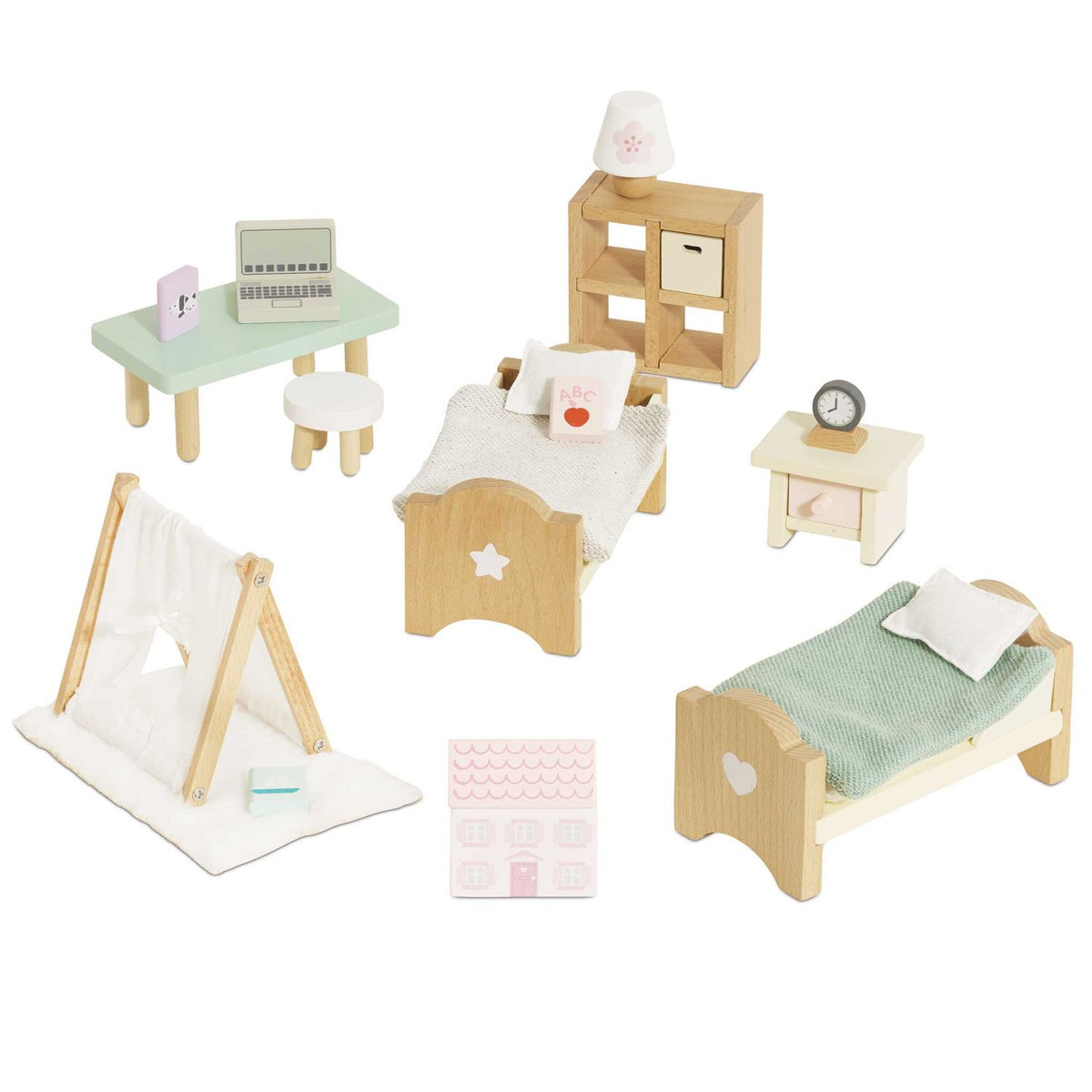 Le Toy Van Wooden Dolls House Children's Bedroom Furniture Set