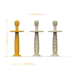 Matchstick Monkey Toothbrush With Stopper - Lion & Giraffe