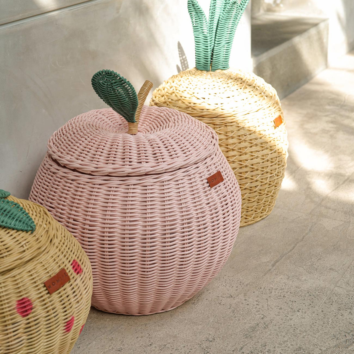 MOMIJI Apple Storage Basket Medium - Pink