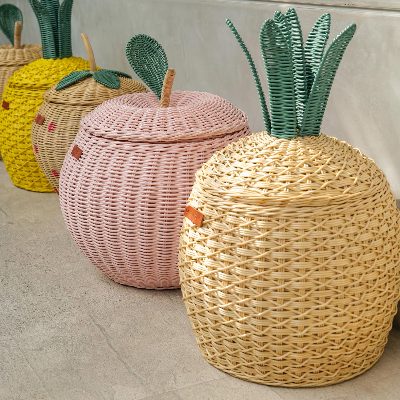 MOMIJI Pineapple Storage Basket Medium - Natural