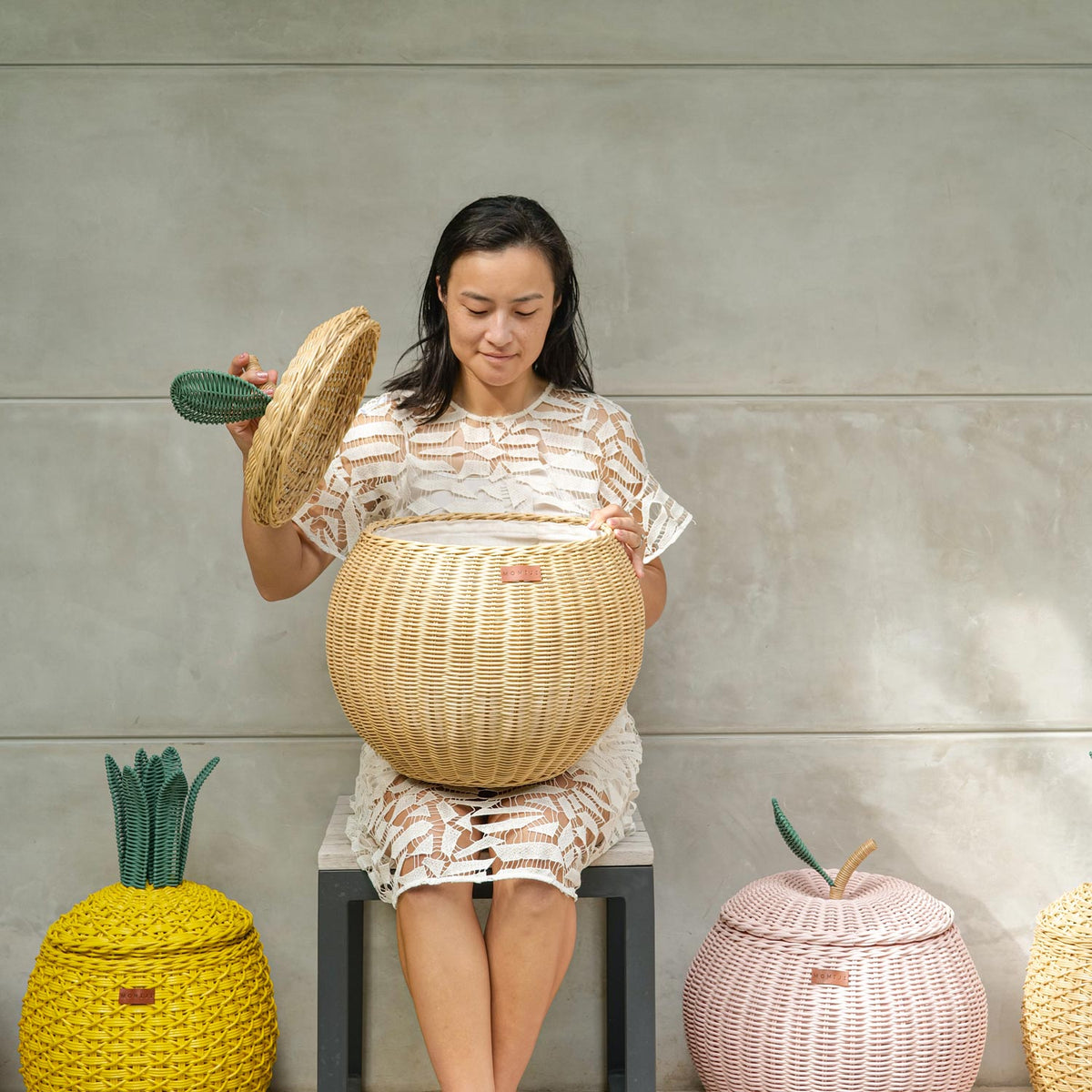 MOMIJI Apple Storage Basket Medium - Natural