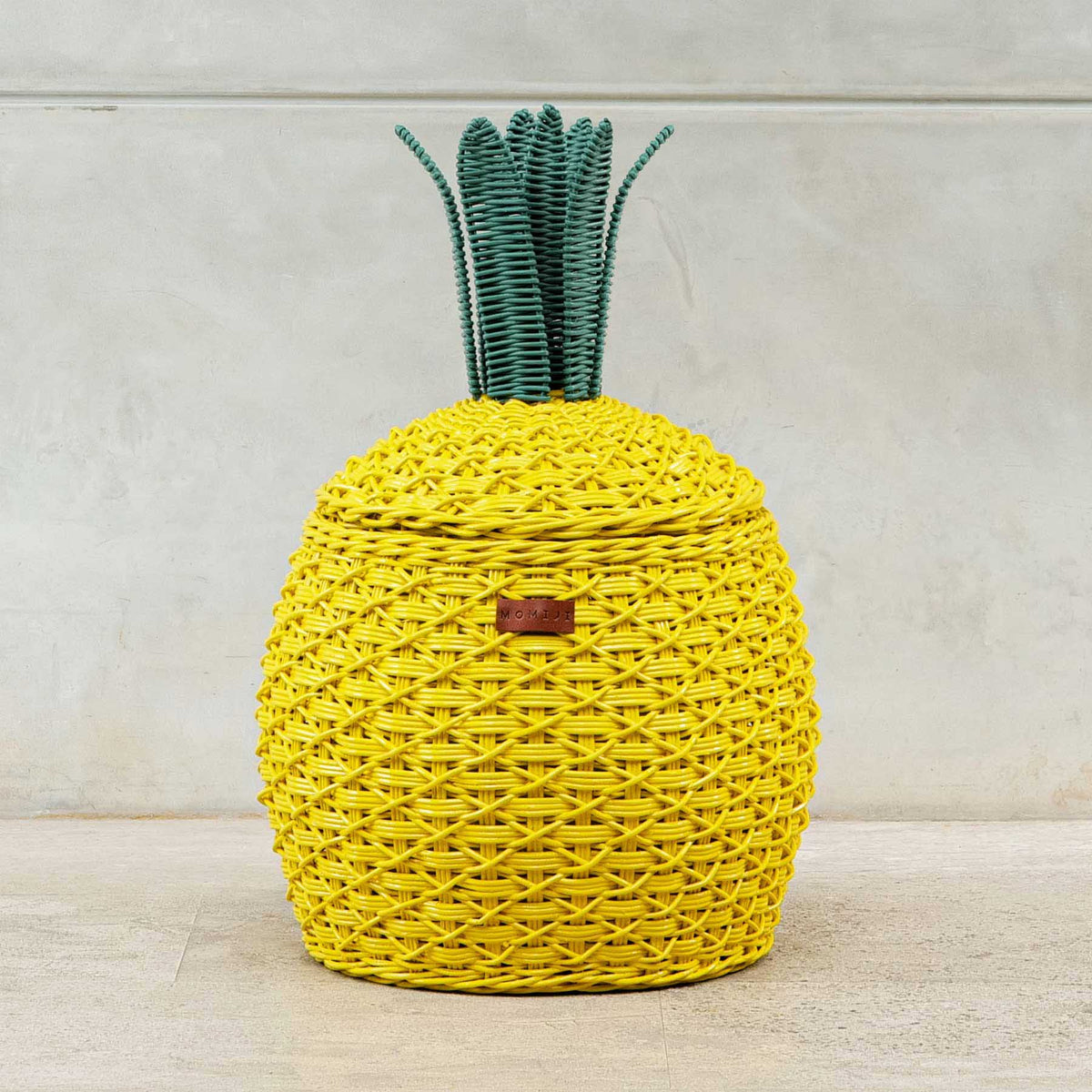 MOMIJI Pineapple Storage Basket Medium - Yellow