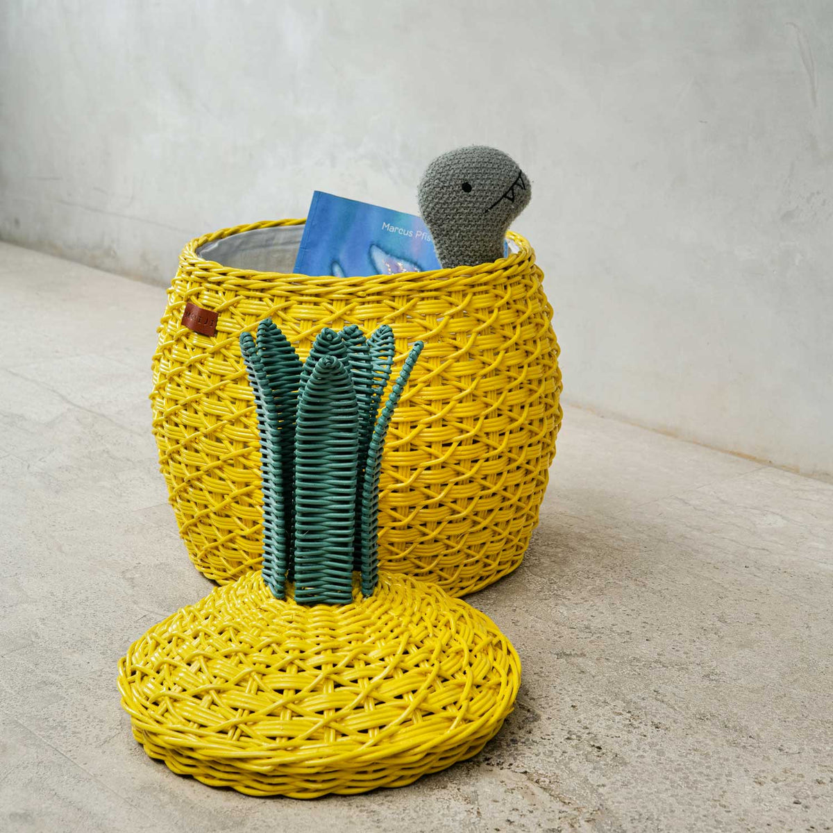MOMIJI Pineapple Storage Basket Medium - Yellow