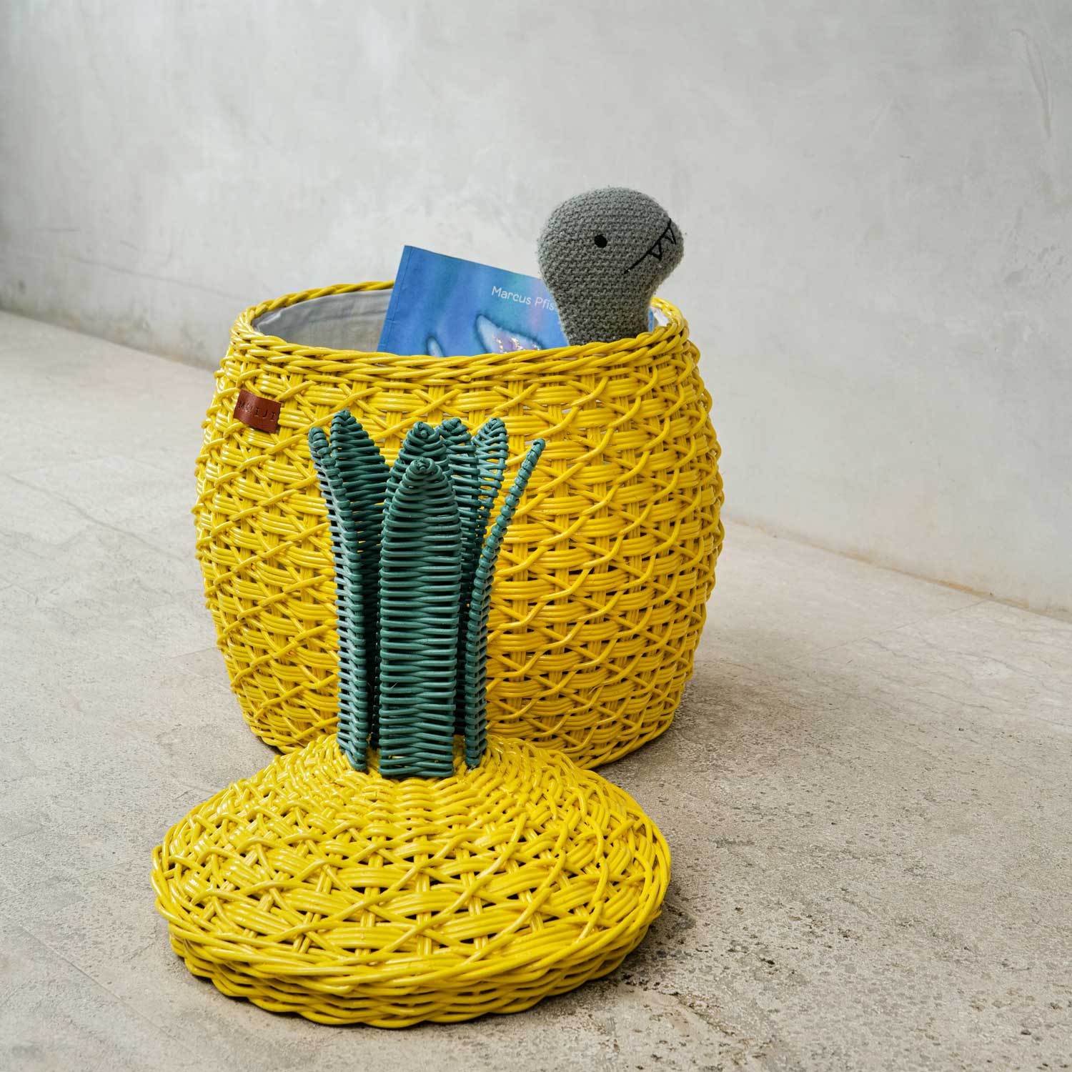 MOMIJI Pineapple Storage Basket Medium - Yellow