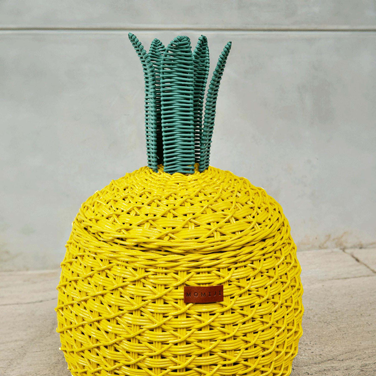 MOMIJI Pineapple Storage Basket Medium - Yellow