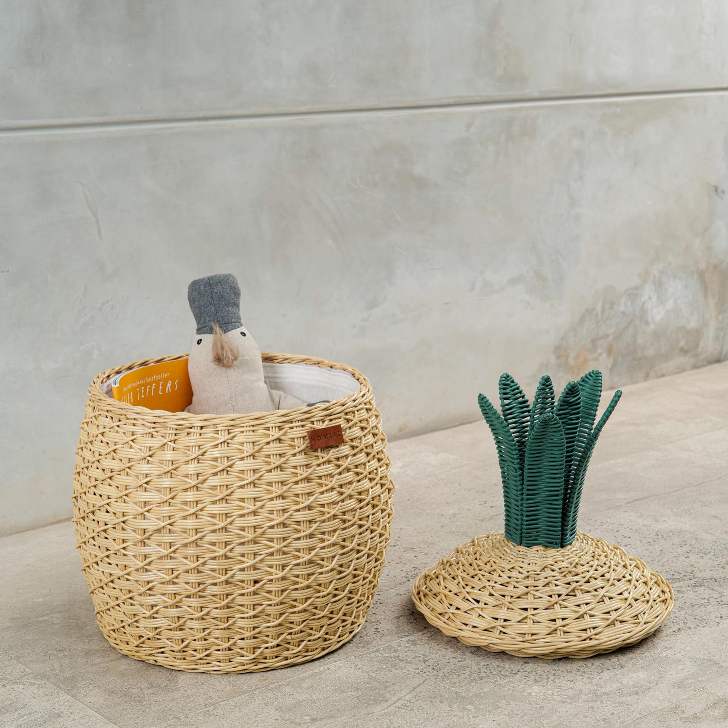 MOMIJI Pineapple Storage Basket Medium - Natural