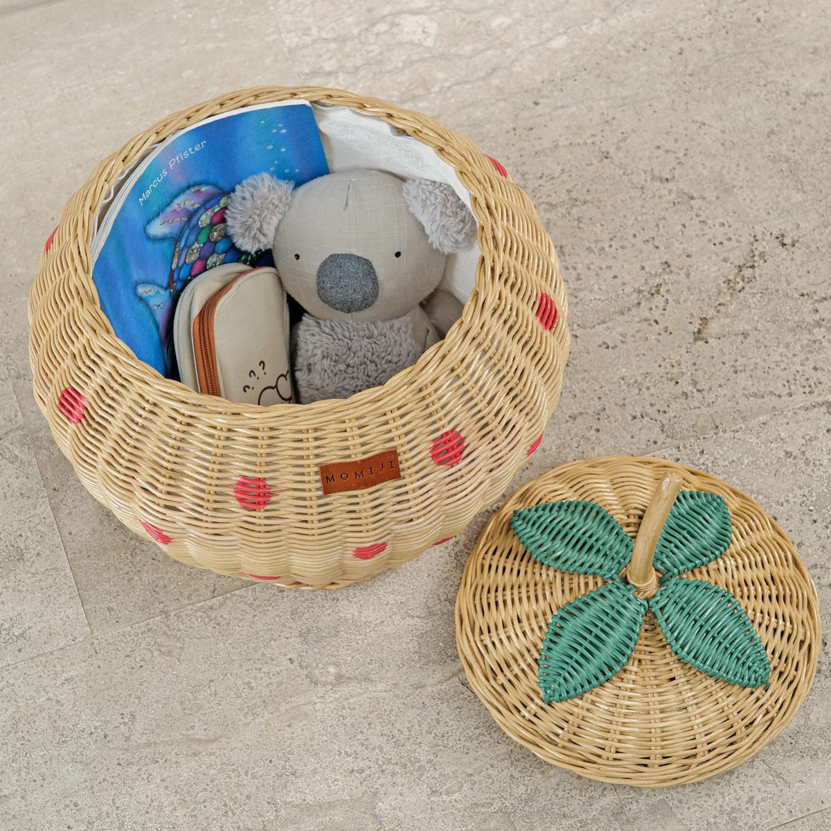 MOMIJI Strawberry Wicker Basket