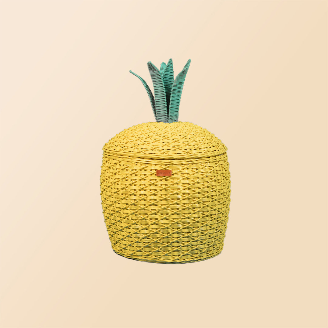 MOMIJI Pineapple Storage Basket Large - Yellow