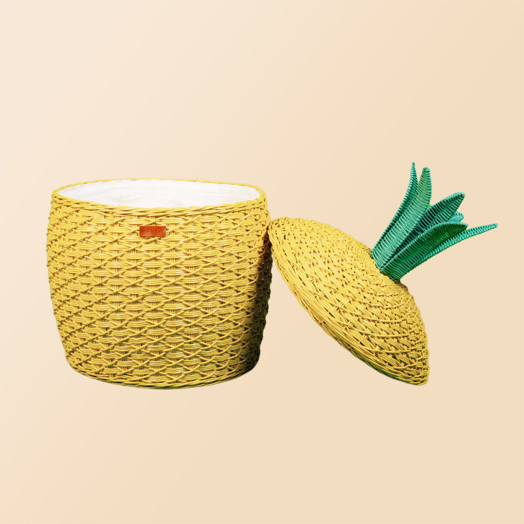 MOMIJI Pineapple Storage Basket Large - Yellow