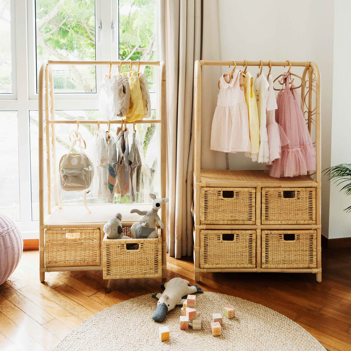 MOMIJI Belle Clothes Rack with 4 Drawers