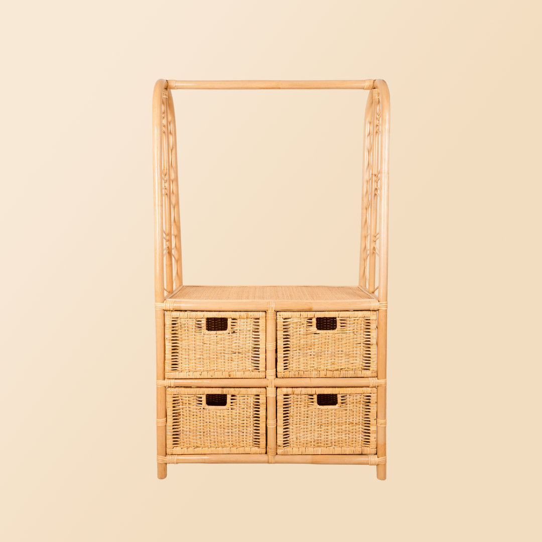 MOMIJI Belle Clothes Rack with 4 Drawers