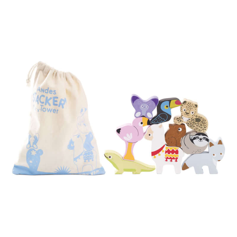 Le Toy Van Stacking Andes Animals & Bag