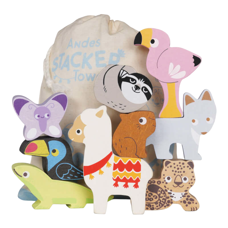 Le Toy Van Stacking Andes Animals & Bag