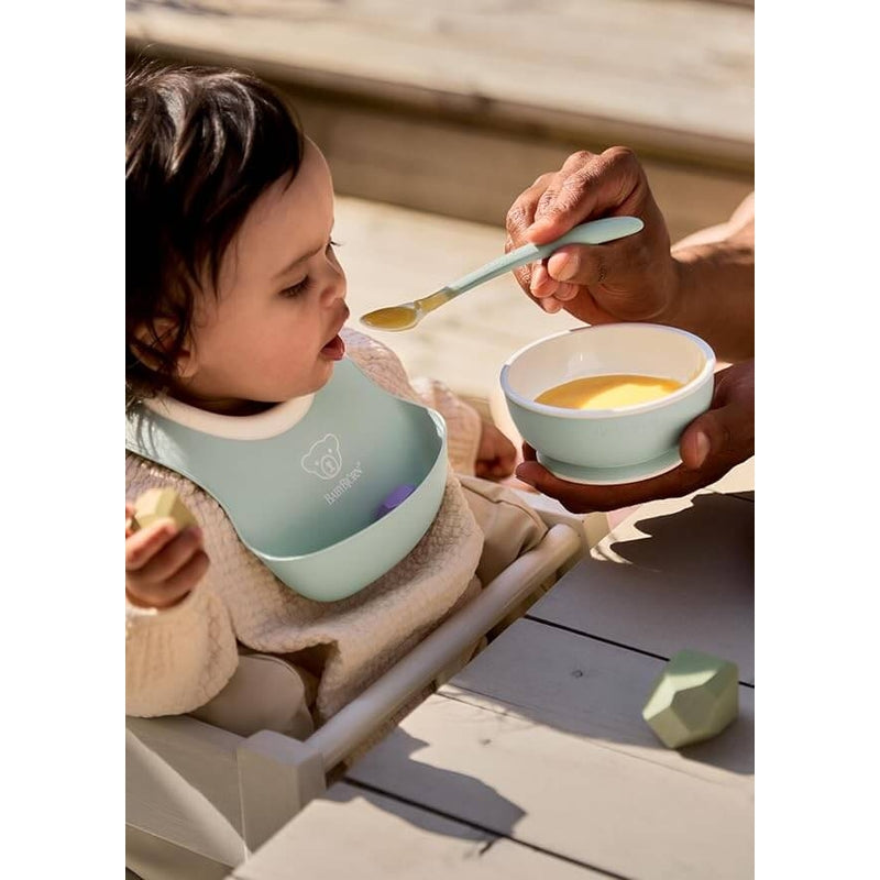 BabyBjorn Baby Feeding Set (1 Baby Bib, 1 Bowl And 1 Spoon)