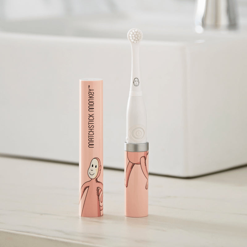 Matchstick Monkey Baby Sonic Toothbrush - Dusty Pink