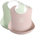 BabyBjorn Baby Bib 2-Pack - Powder Green/Powder Pink