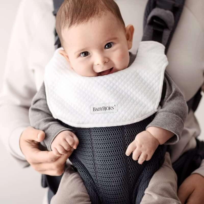 BabyBjorn Bib for Baby Carrier Harmony - White