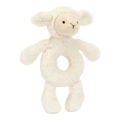 Jellycat Bashful Lamb Ring Rattle 18cm x 8cm x 2cm