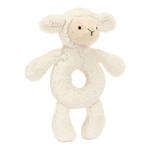 Jellycat Bashful Lamb Ring Rattle 18cm x 8cm x 2cm