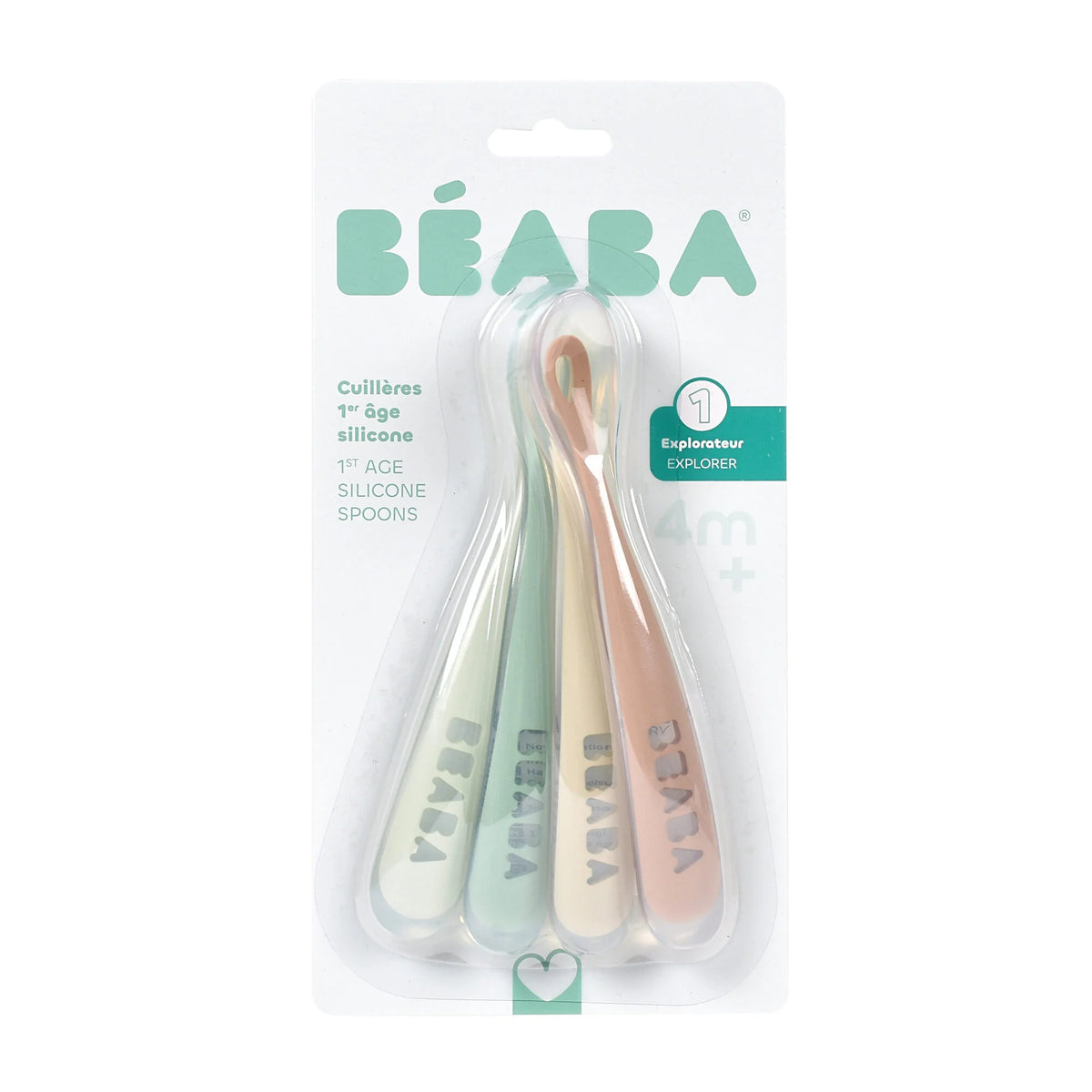 Beaba 1st Stage Silicone Spoons 4 Pack