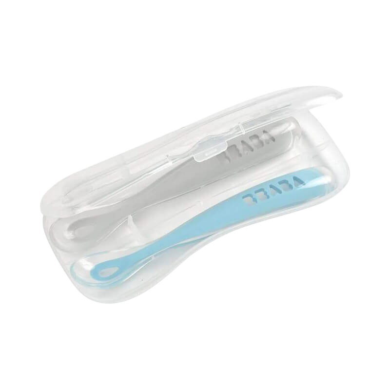 Beaba 1st Stage Silicone Spoons 2 Pack with Case