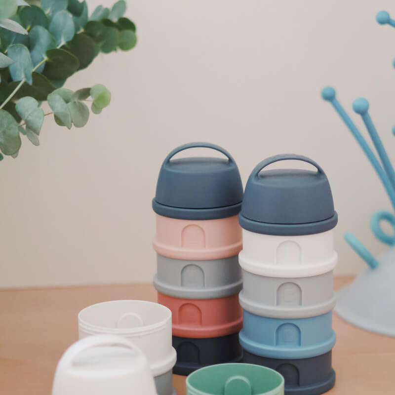 Beaba Formula & Snacks Container - Mineral Grey/Pink