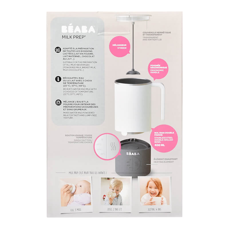 Beaba Milk Prep (BS Plug) - White Grey