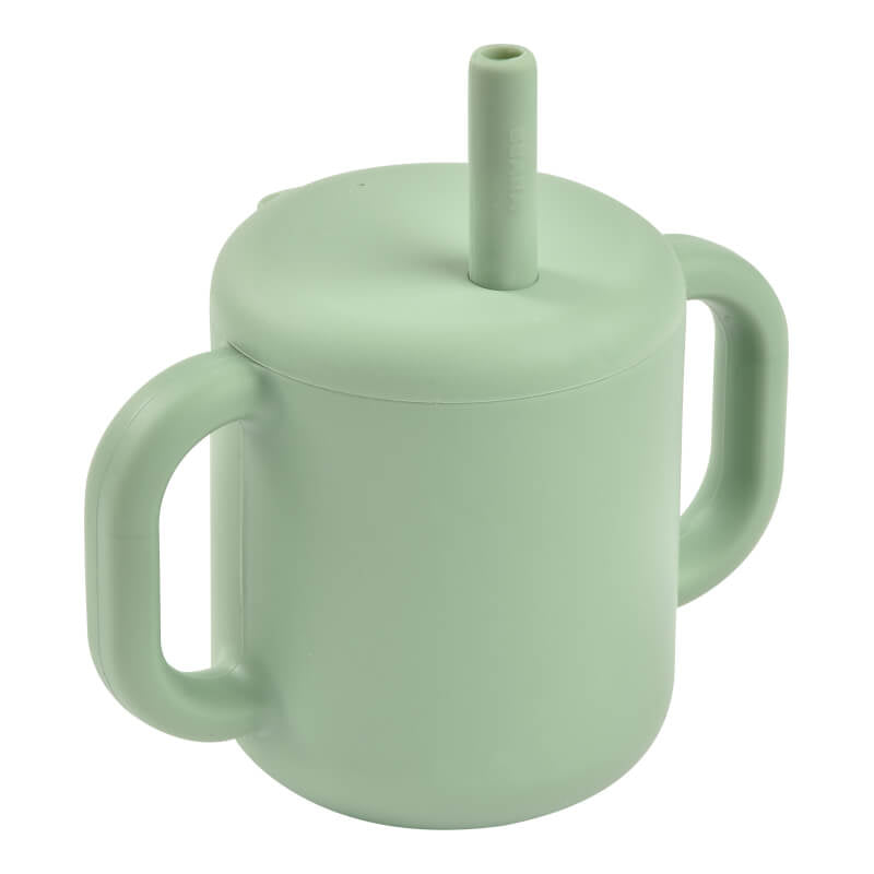 Beaba Silicone Straw Cup - Sage Green