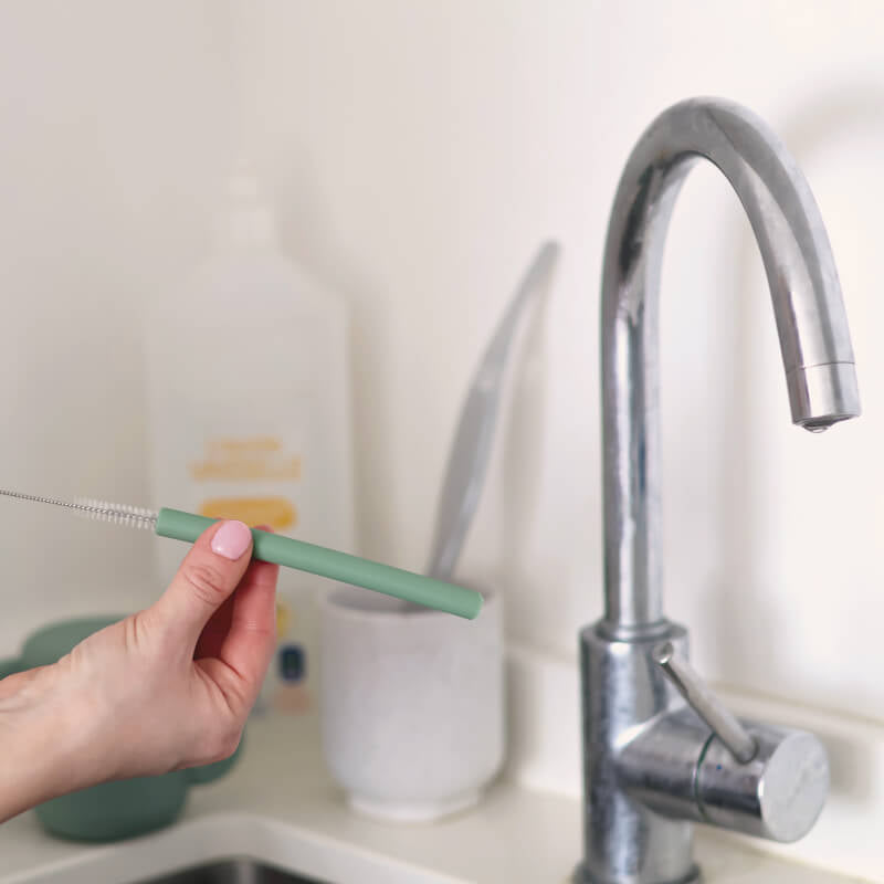 Beaba Silicone Straw Cup - Sage Green