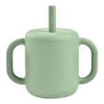 Beaba Silicone Straw Cup - Sage Green