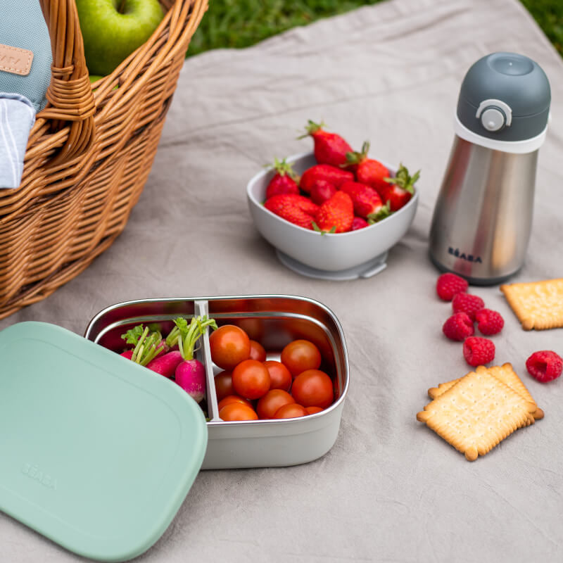 Beaba Stainless Steel Lunch Box - Sage Green