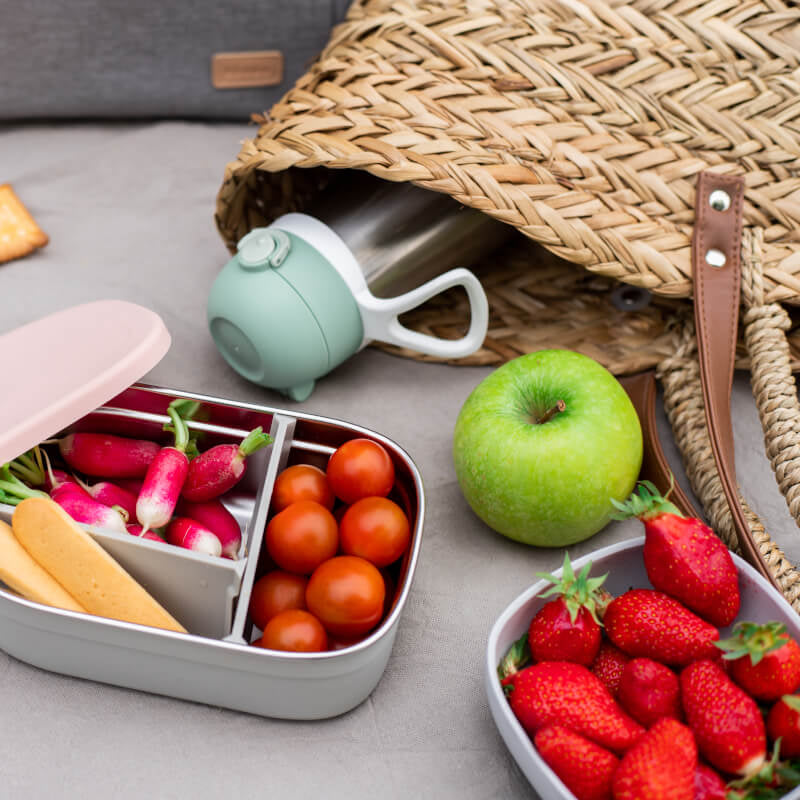 Beaba Stainless Steel Lunch Box - Vintage Pink